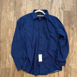 Calabrum London Navy Patterned Button Down Shirt